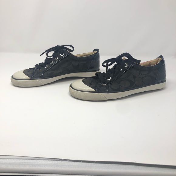 Coach Barrett Black Sneaker Canvas Size 8B - Picture 5 of 9